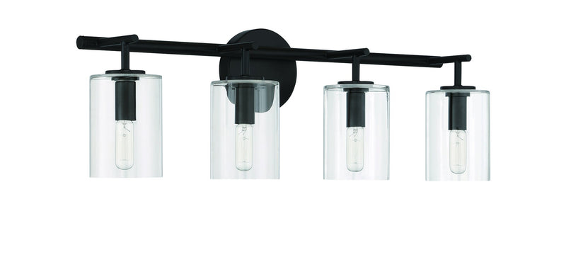 Hailie 4 Light 27.5" Vanity in Flat Black