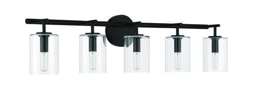 Hailie 5 Light 35.38" Vanity in Flat Black