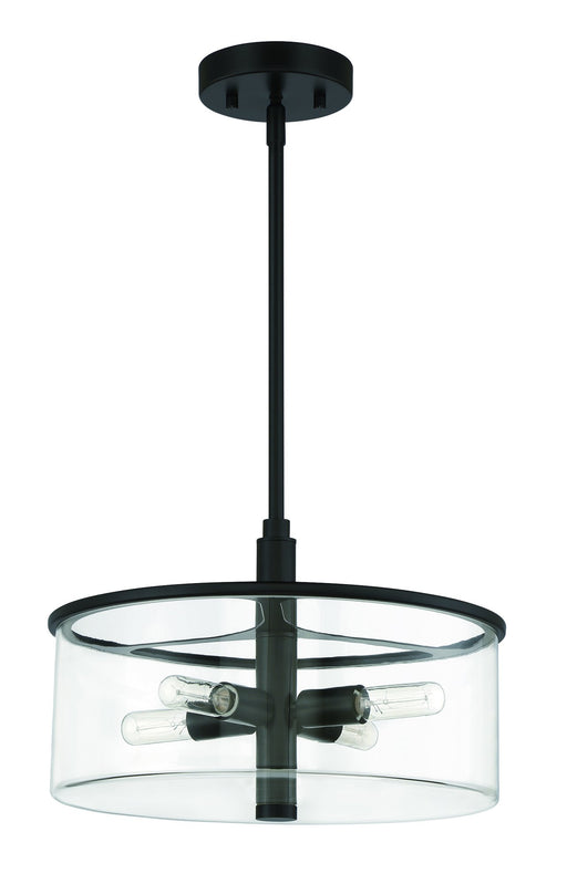 Hailie 4 Light 14.13" Pendant in Flat Black