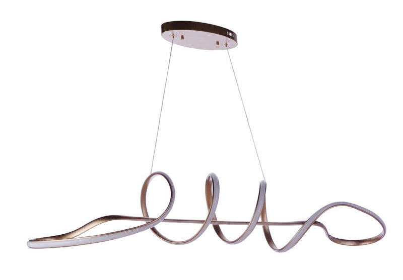 Pulse Dimmable LED Pendant in Champagne Brass