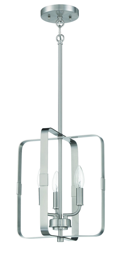 Stowe 3 Light 12" Foyer in Brushed Polished Nickel