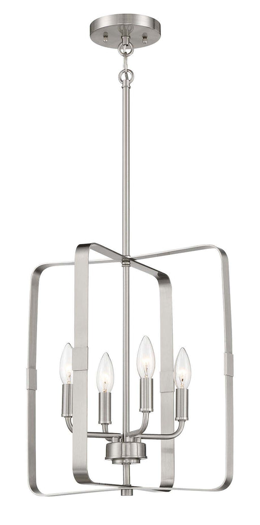 Stowe 4 Light 15" Foyer in Brushed Polished Nickel