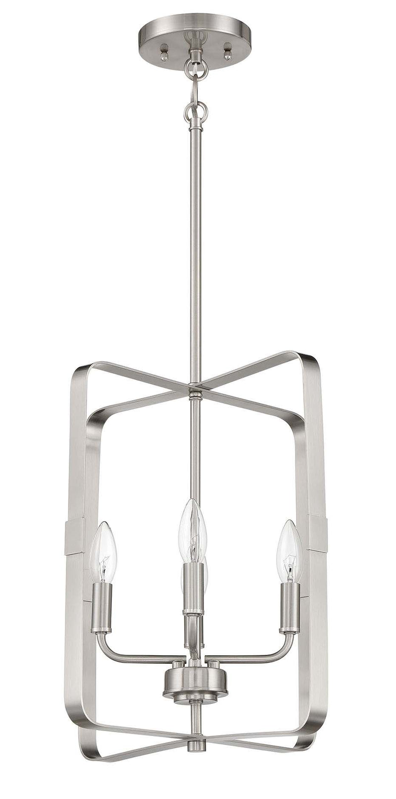 Stowe 4 Light 15" Foyer in Brushed Polished Nickel