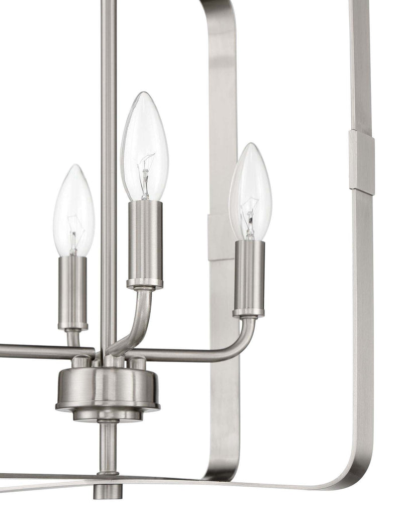 Stowe 4 Light 15" Foyer in Brushed Polished Nickel