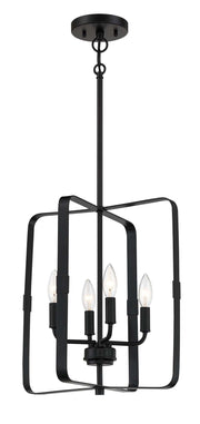 Stowe 4 Light 15" Foyer in Flat Black