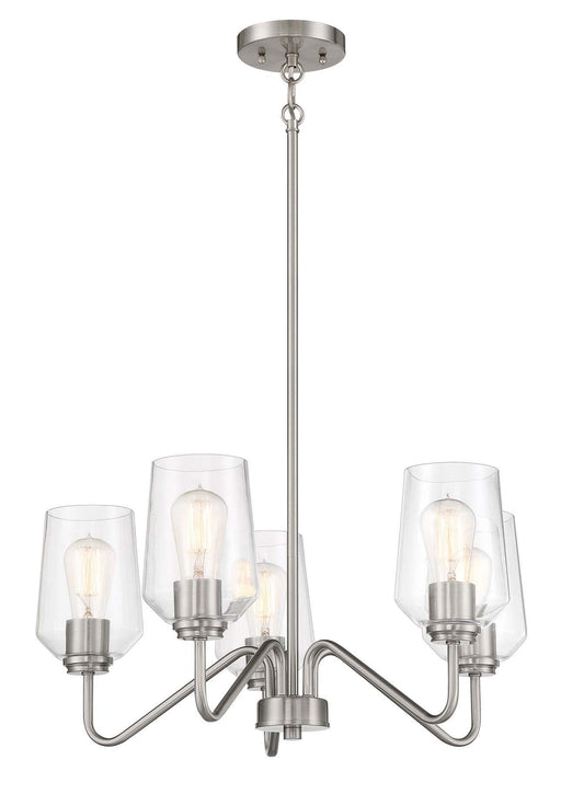 Shayna 5 Light 23" Chandelier in Brushed Polished Nickel