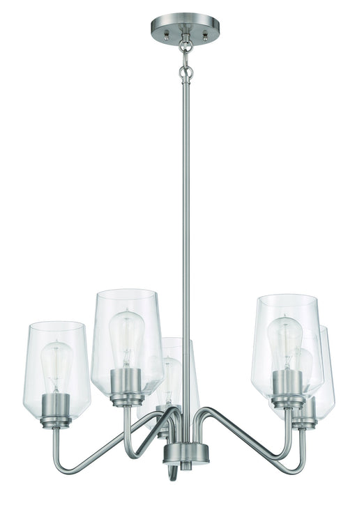 Shayna 5 Light 23" Chandelier in Brushed Polished Nickel