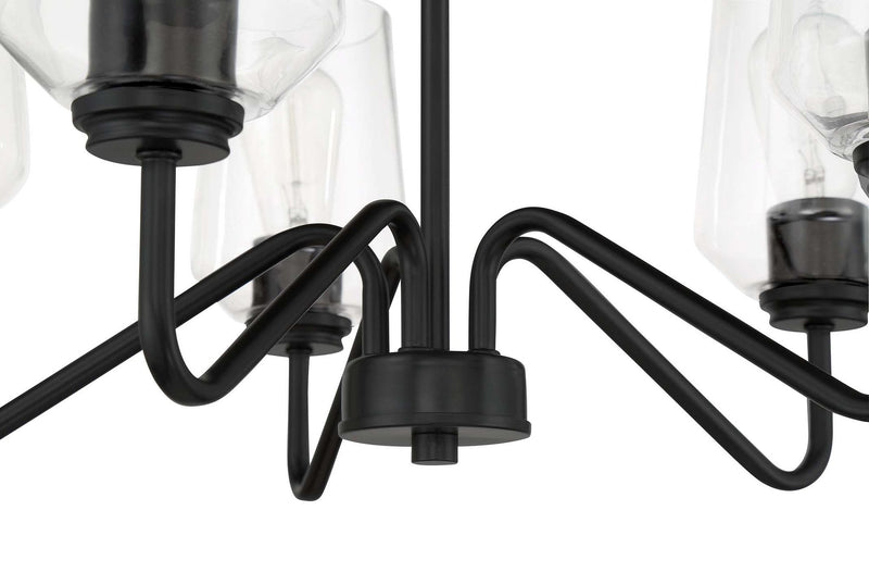 Shayna 5 Light 23" Chandelier in Flat Black