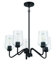 Shayna 5 Light 23" Chandelier in Flat Black