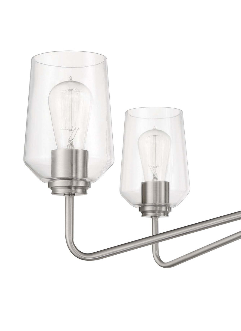 Shayna 9 Light 39" Chandelier in Brushed Polished Nickel