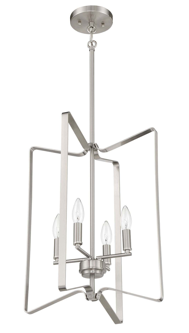 Shayna 4 Light 15" Foyer in Brushed Polished Nickel