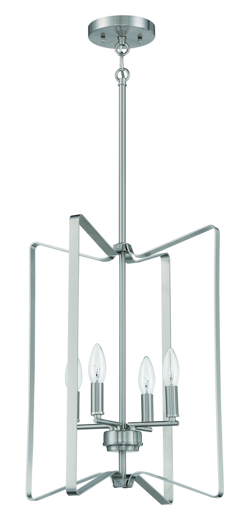 Shayna 4 Light 15" Foyer in Brushed Polished Nickel