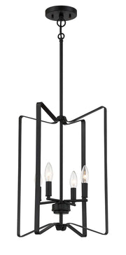 Shayna 4 Light 15" Foyer in Flat Black