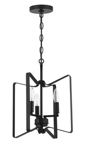 Shayna 3 Light 13" Convertible Semi Flush in Flat Black