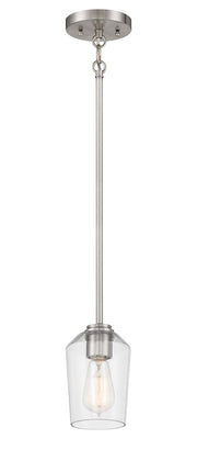 Shayna 1 Light 5.13" Mini Pendant in Brushed Polished Nickel