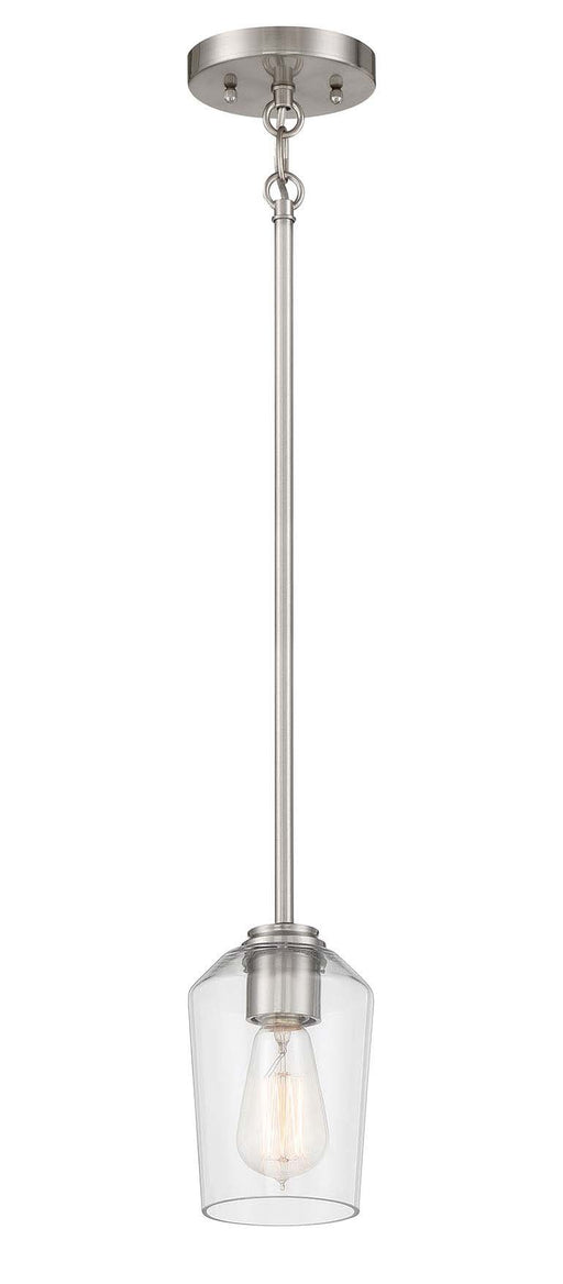 Shayna 1 Light 5.13" Mini Pendant in Brushed Polished Nickel
