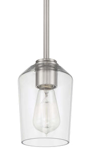 Shayna 1 Light 5.13" Mini Pendant in Brushed Polished Nickel
