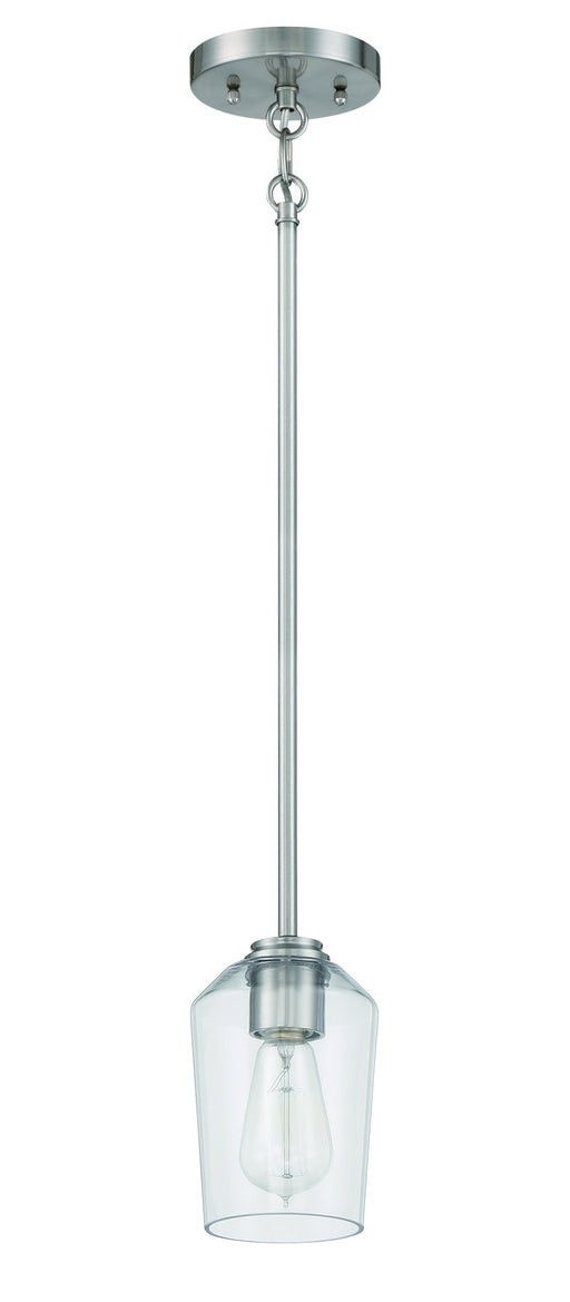 Shayna 1 Light 5.13" Mini Pendant in Brushed Polished Nickel