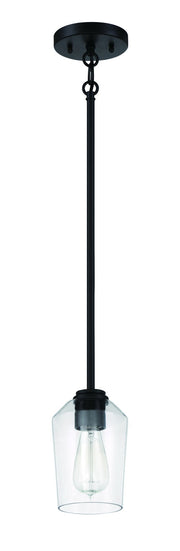 Shayna 1 Light 5.13" Mini Pendant in Flat Black