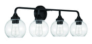 Glenda 4 Light 32.25" Vanity in Flat Black