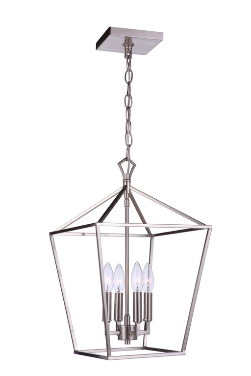 Flynt II 4 Light 12" Foyer in Brushed Polished Nickel