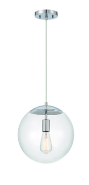 Gaze 1 Light 12" Pendant in Chrome