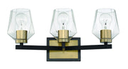 Avante Grand 3 Light 20.5" Vanity in Flat Black/Satin Brass