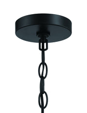 Avante Grand 1 Light 9" Pendant in Flat Black/Satin Brass