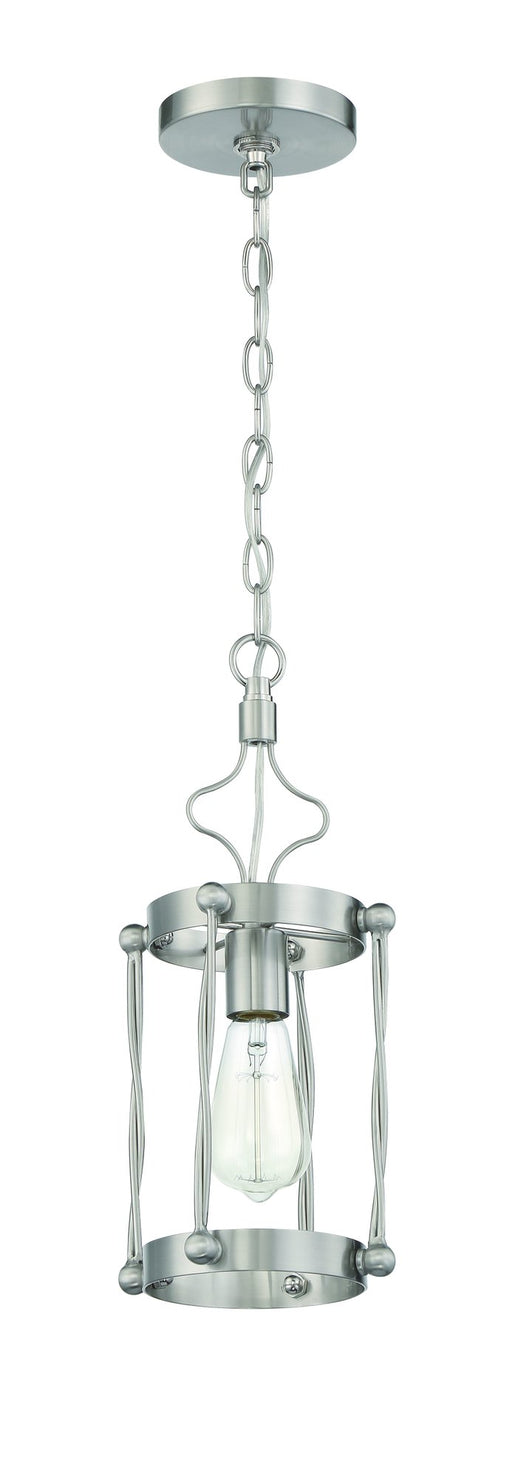 Jolenne 1 Light 7" Mini Pendant in Brushed Polished Nickel