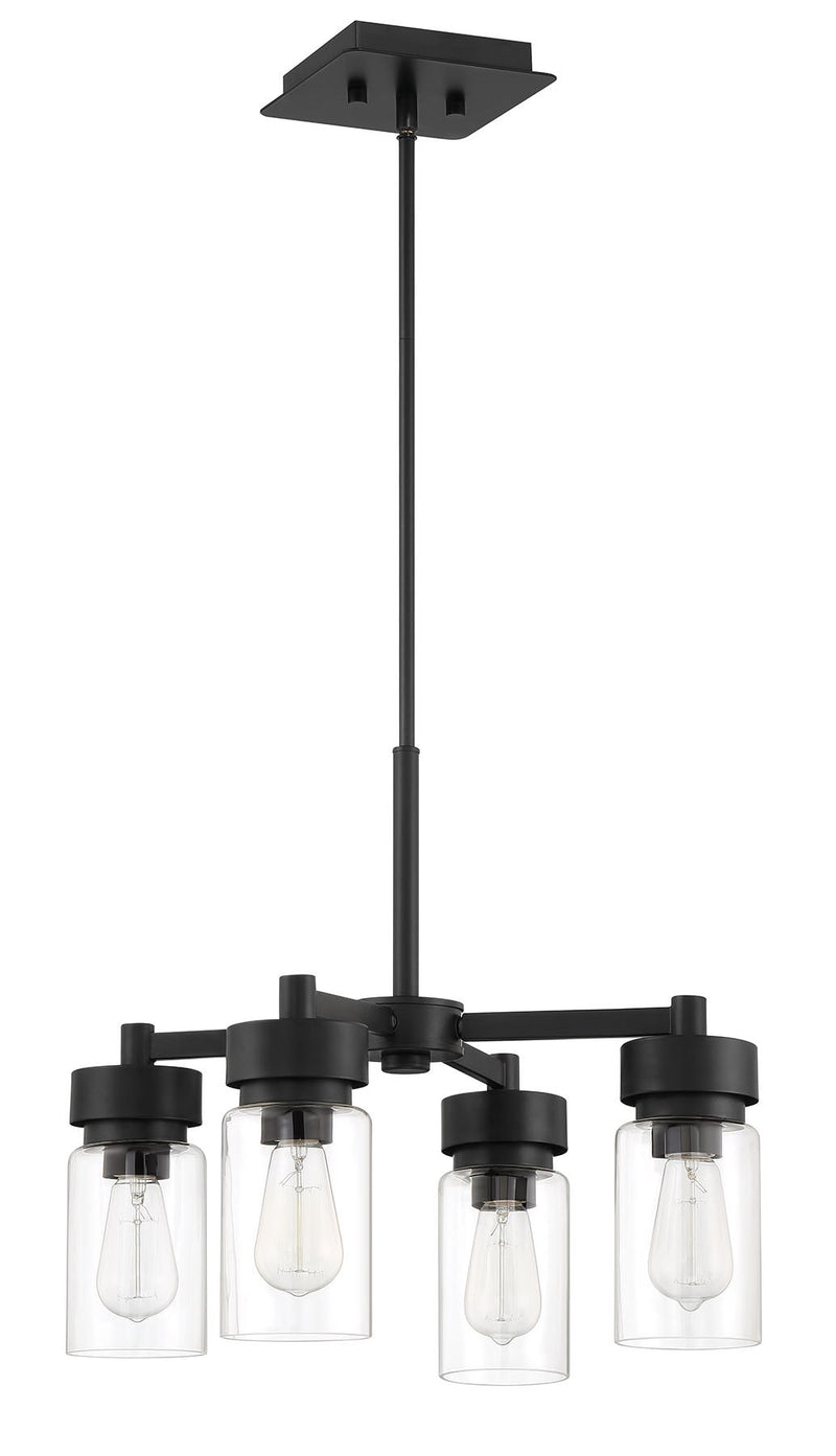 Bennet 4 Light 20" Outdoor Chandelier in Midnight