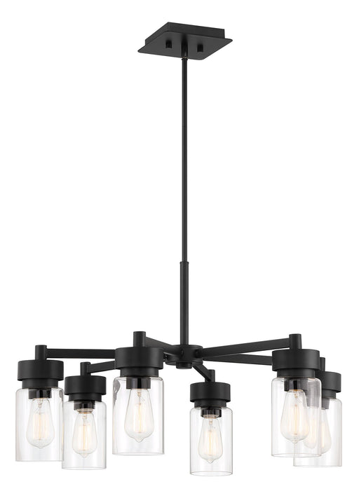 Bennet 6 Light 28" Outdoor Chandelier in Midnight