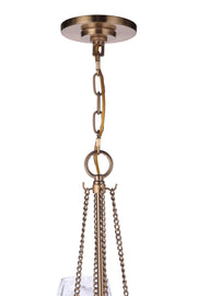 Guiding Star 4 Light 21.5" Chandelier in Satin Brass