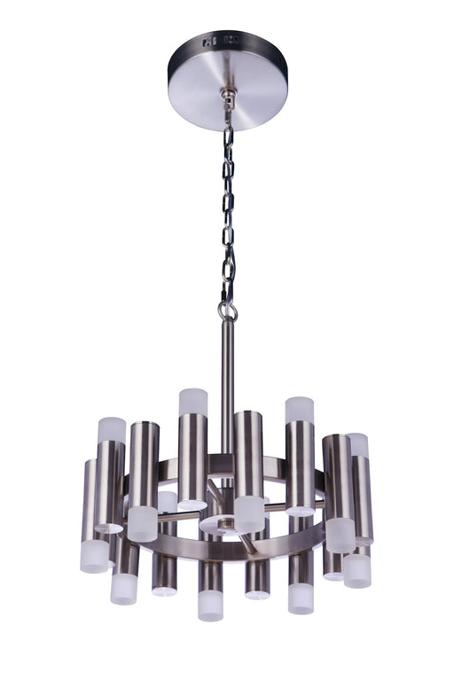 Simple Lux 16 Light 16" LED Chandelier in Brushed Polished Nickel
