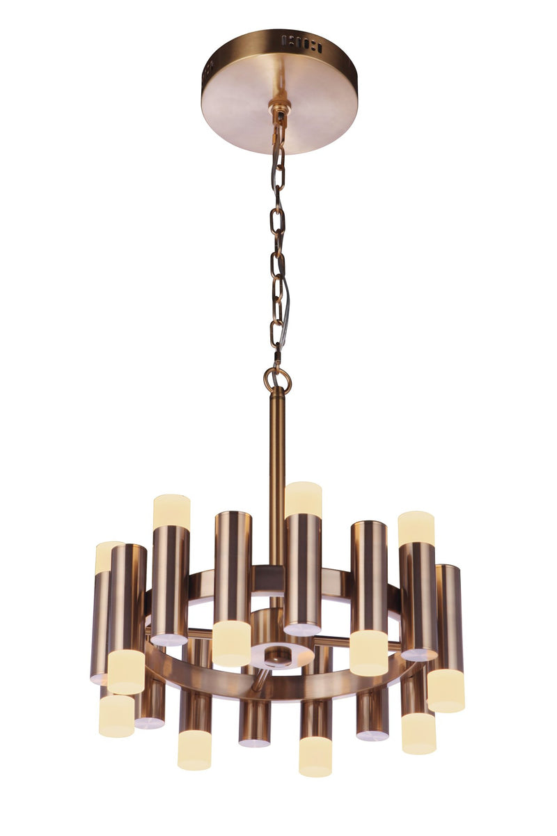 Simple Lux 16 Light 16" LED Chandelier in Satin Brass