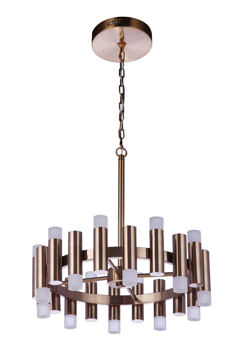 Simple Lux 20 Light 20" LED Chandelier in Satin Brass