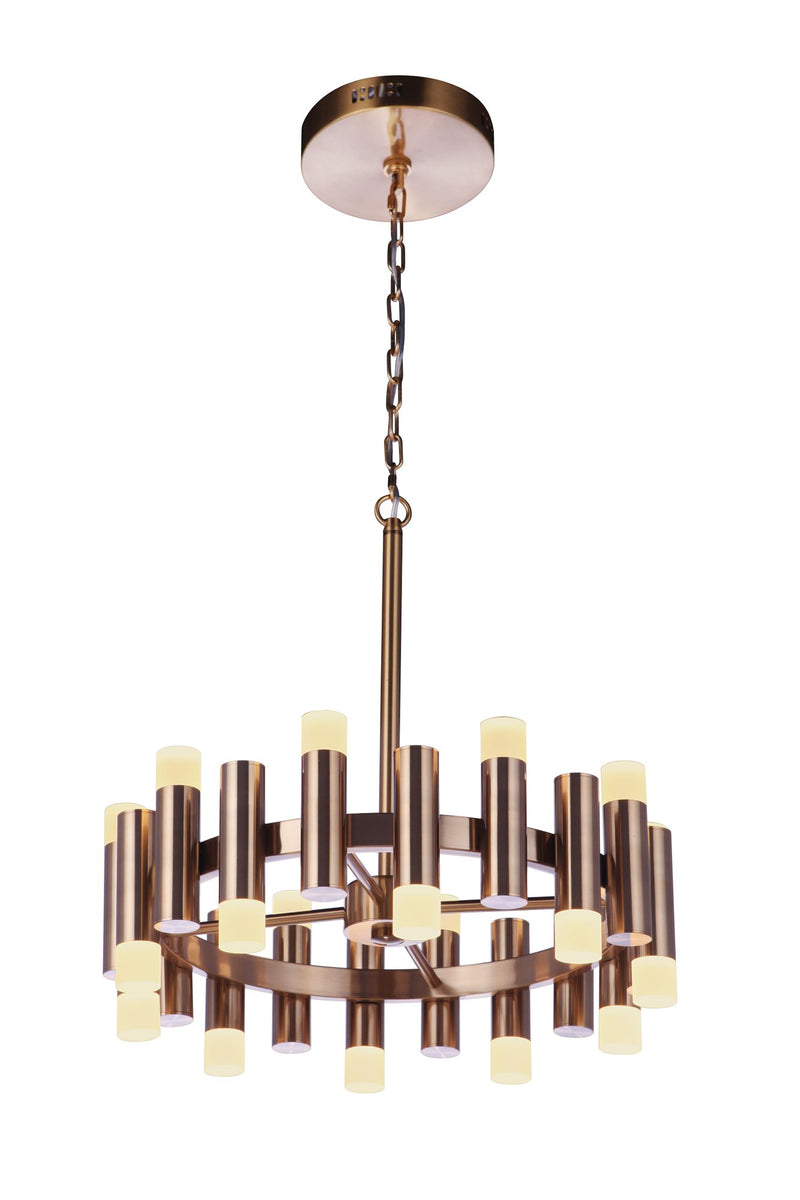 Simple Lux 20 Light 20" LED Chandelier in Satin Brass