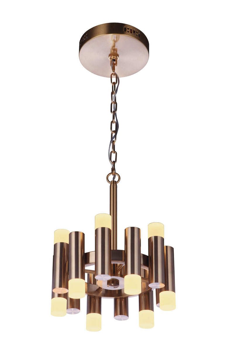 Simple Lux 12 Light 12" LED Convertible Semi Flush in Satin Brass
