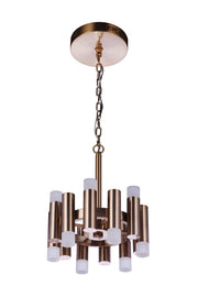 Simple Lux 12 Light 12" LED Convertible Semi Flush in Satin Brass