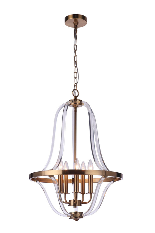 Graclyn 5 Light 19.5" Foyer in Satin Brass