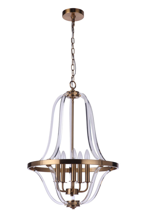 Graclyn 5 Light 19.5" Foyer in Satin Brass