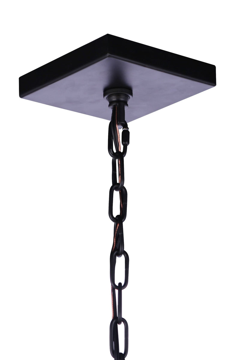 Aaron 4 Light 19" Chandelier in Flat Black/Satin Brass