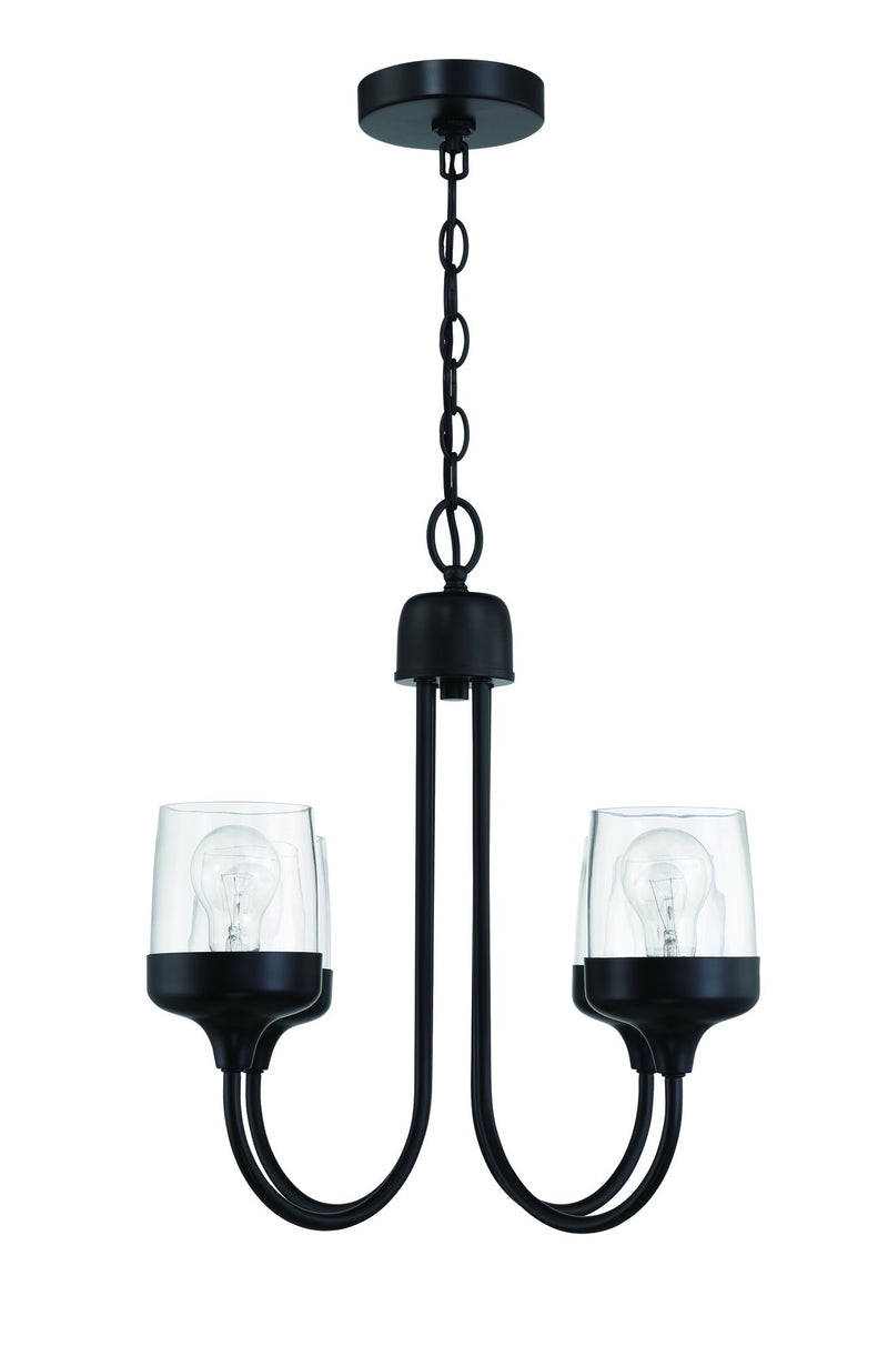 Wrenn 4 Light 20" Chandelier in Flat Black