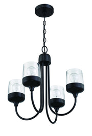 Wrenn 4 Light 20" Chandelier in Flat Black
