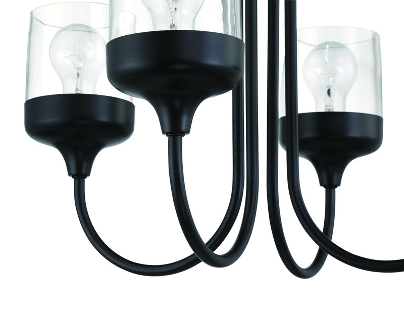 Wrenn 4 Light 20" Chandelier in Flat Black