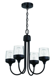 Wrenn 4 Light 20" Chandelier in Flat Black