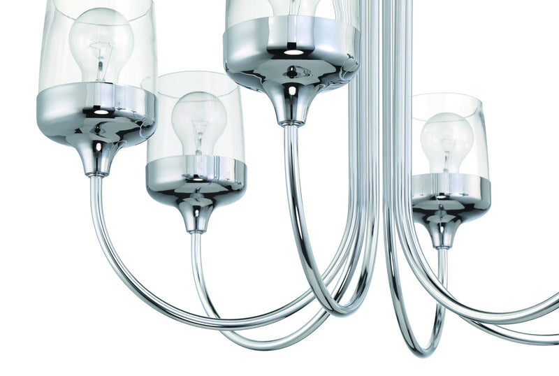 Wrenn 6 Light 26" Chandelier in Chrome