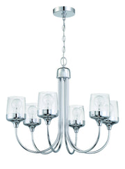 Wrenn 6 Light 26" Chandelier in Chrome