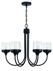 Wrenn 6 Light 26" Chandelier in Flat Black