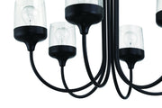 Wrenn 6 Light 26" Chandelier in Flat Black