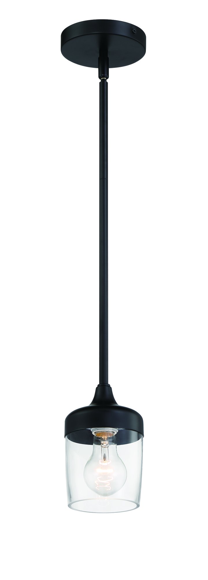 Wrenn 1 Light 5.12" Mini Pendant in Flat Black